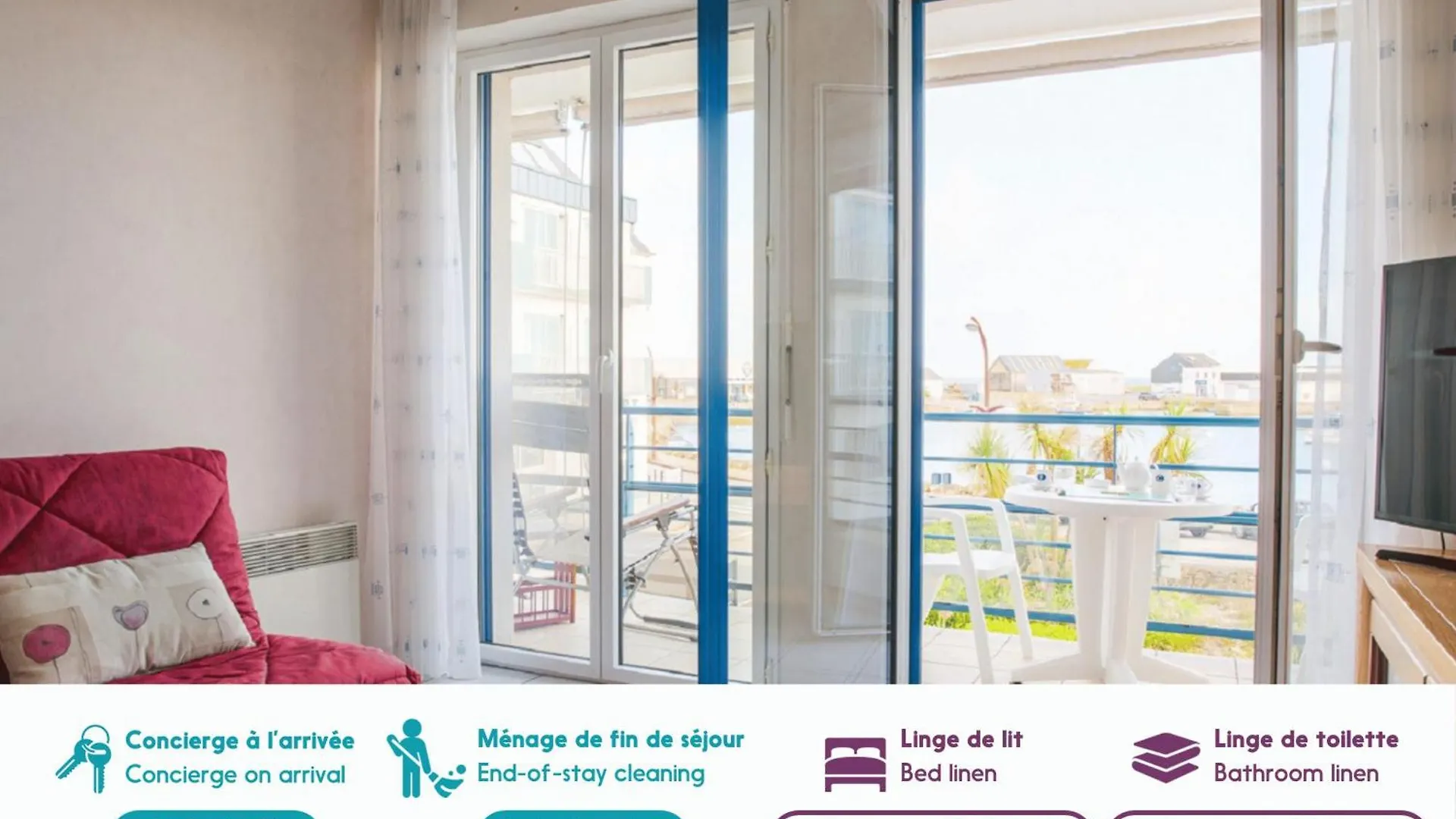 アパート A 200M De La Plage, Appartement Vue Mer Pour 2 Plobannalec